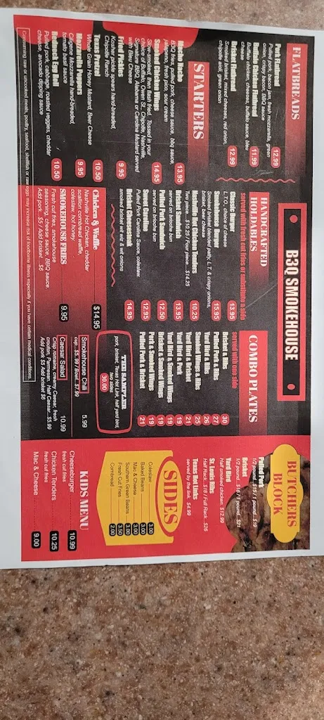 Menu_B3Q Smokehouse & Pub_Swoyersville, PA_image_old_1