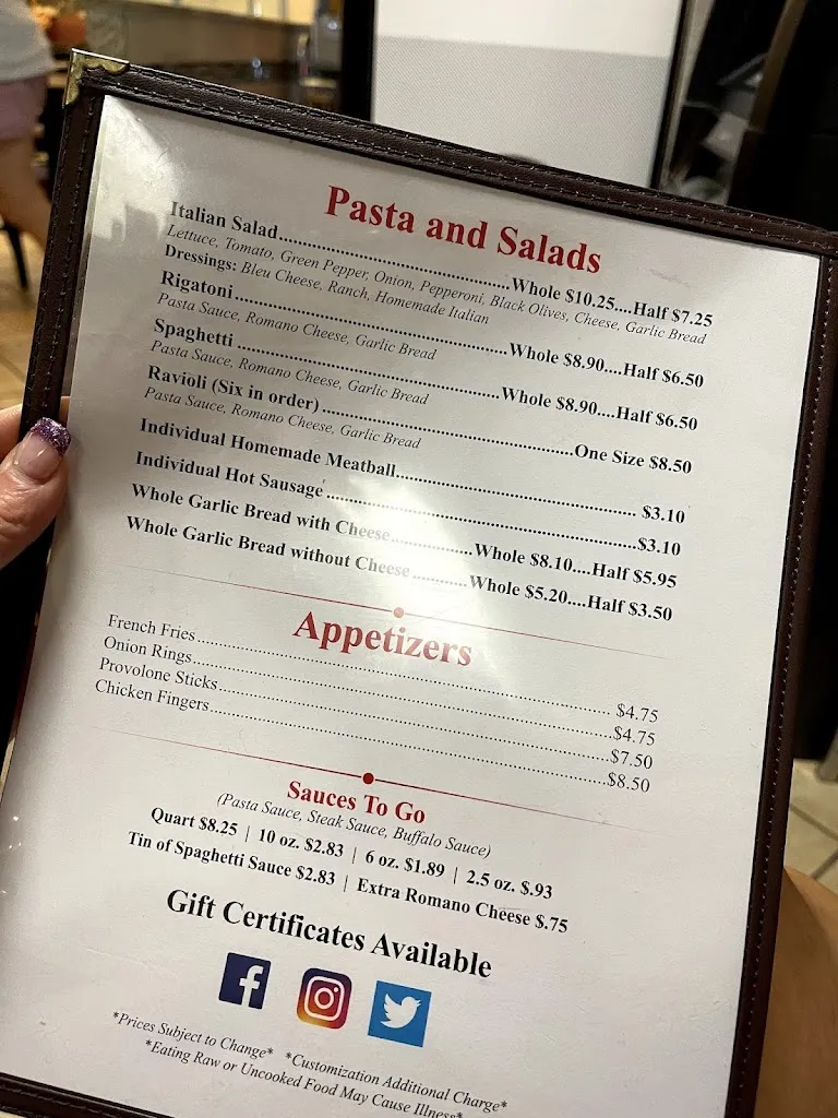 Menu_Fiori's Pizzaria_Canonsburg, PA_image_old_3
