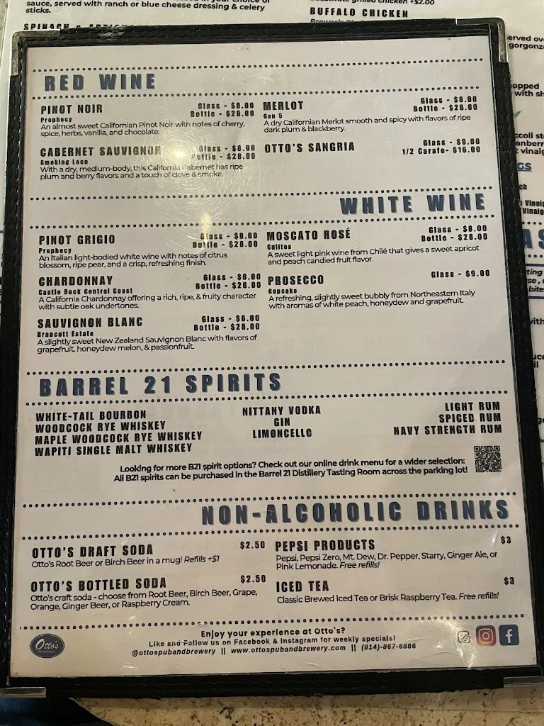 Menu_Otto's Pub and Brewery_State College, PA_image_old_1