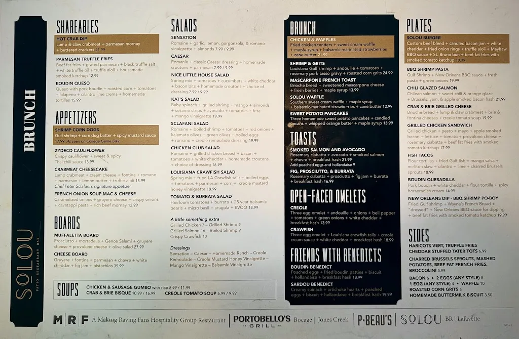 Menu_SoLou Baton Rouge_Baton Rouge, LA_image_old_1