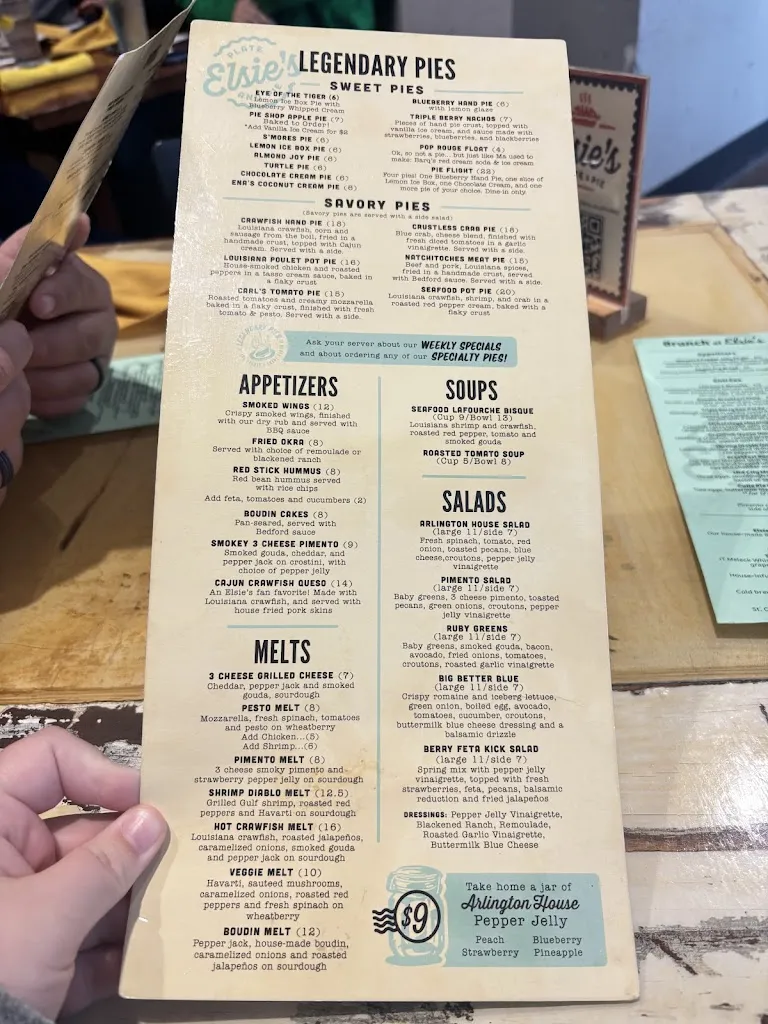 Menu_Elsie's Plate & Pie_Baton Rouge, LA_image_old_2