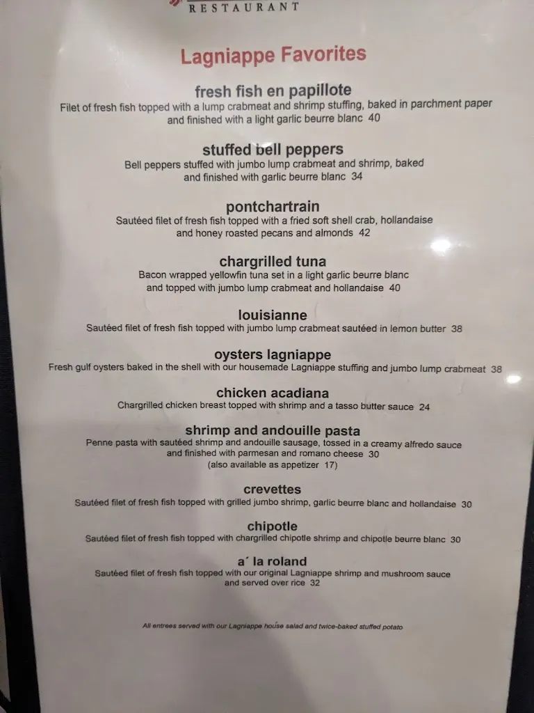 Menu_Louisiana Lagniappe Restaurant_Baton Rouge, LA_image_old_3