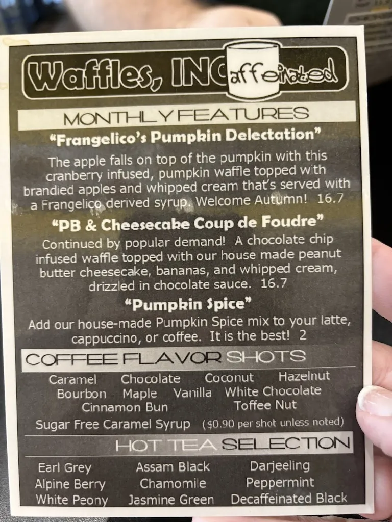 Menu_Waffles, INCaffeinated, Upper St. Clair_Pittsburgh, PA_image_old_1