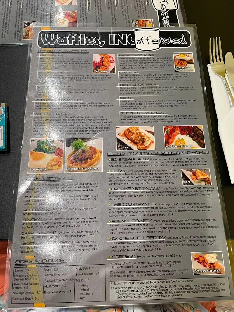 Menu_Waffles, INCaffeinated, Upper St. Clair_Pittsburgh, PA_image_old_2