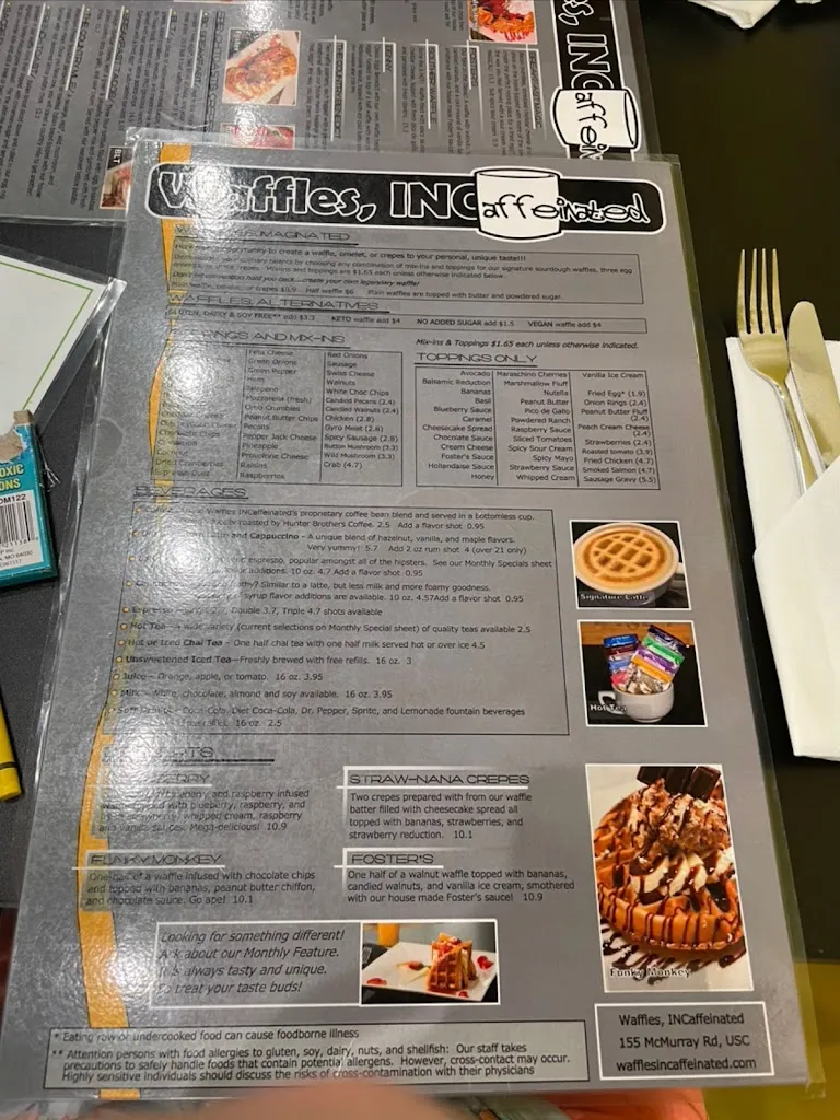 Menu_Waffles, INCaffeinated, Upper St. Clair_Pittsburgh, PA_image_old_3