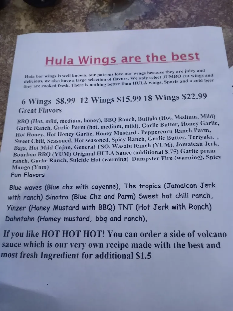 Menu_Hula Bar & Grill_Verona, PA_image_old_1