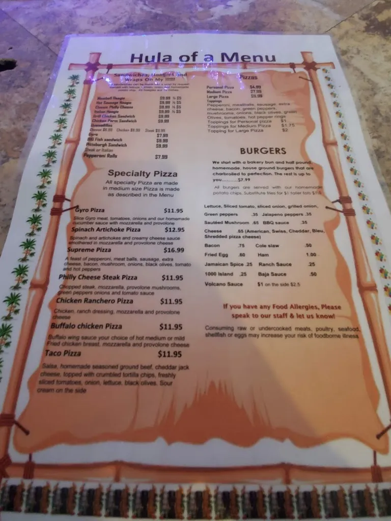 Menu_Hula Bar & Grill_Verona, PA_image_old_3