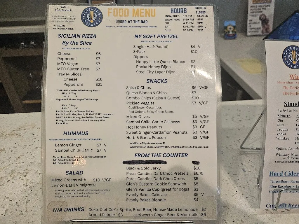 Menu_Acclamation Brewing_Verona, PA_image_old_2
