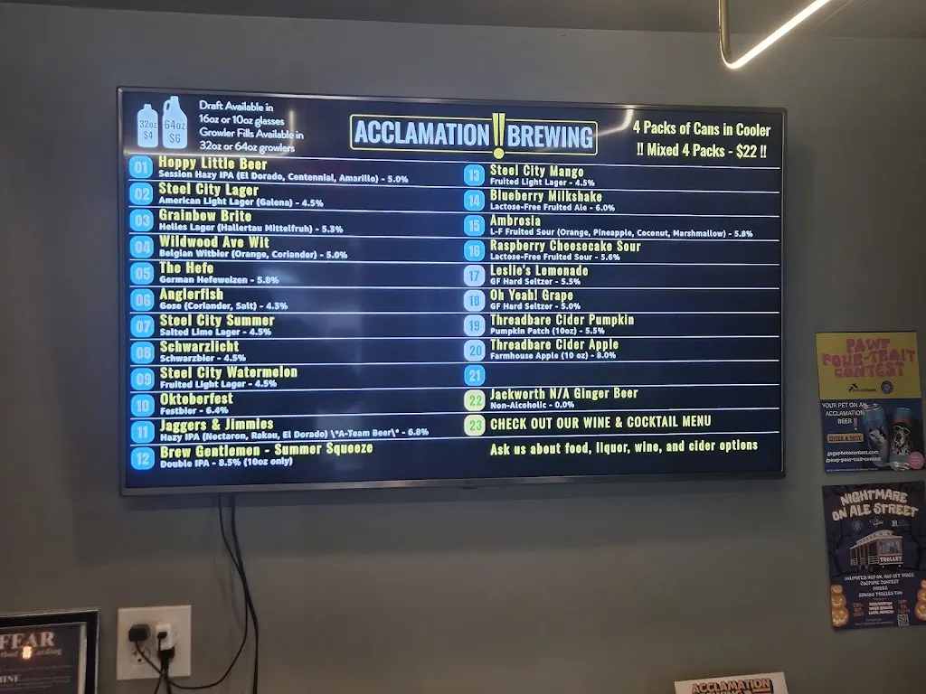 Menu_Acclamation Brewing_Verona, PA_image_old_3