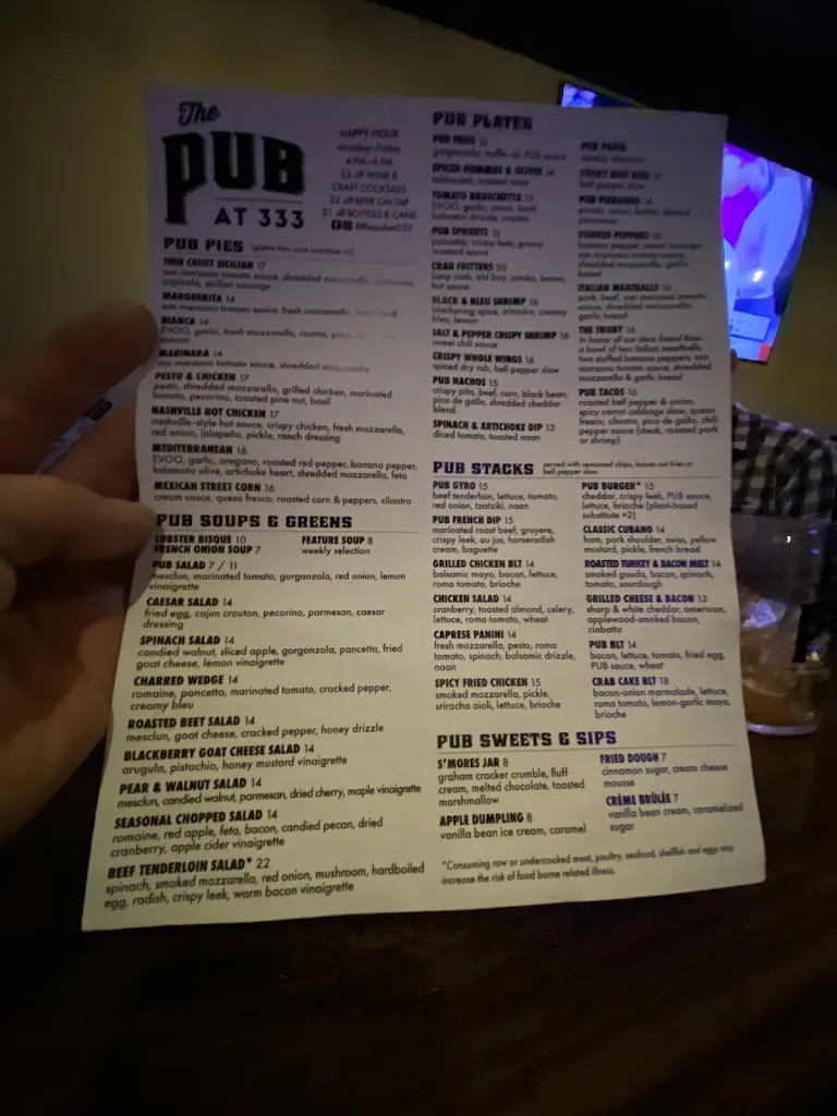 The Pub at 333_Oakmont, PA_menu_image_3