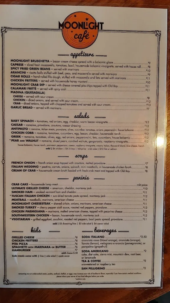 Menu_Moonlight Cafe_Dover, PA_image_old_3