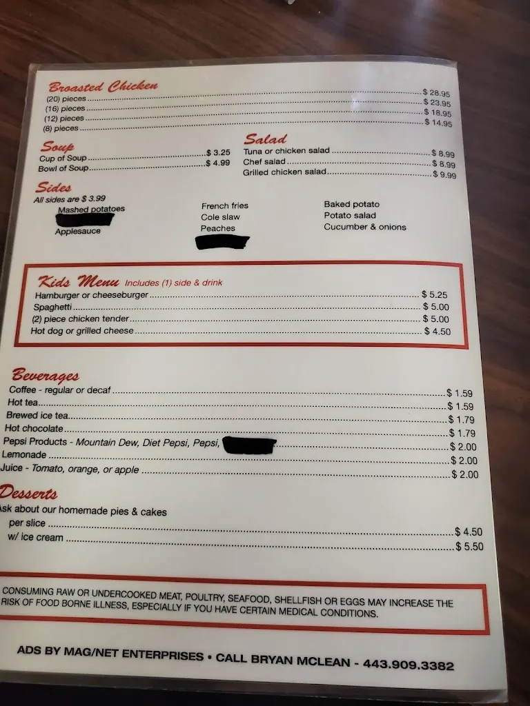 Menu_Route 74 Restaurant_Dover, PA_image_old_3
