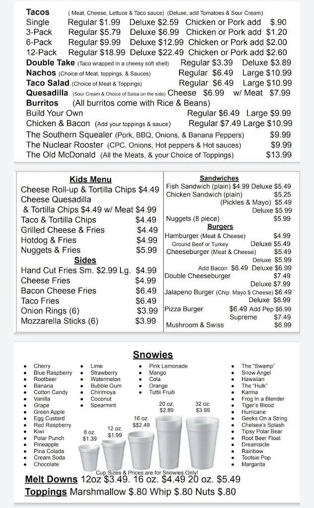 Menu_Glacier Flakes_York, PA_image_old_1
