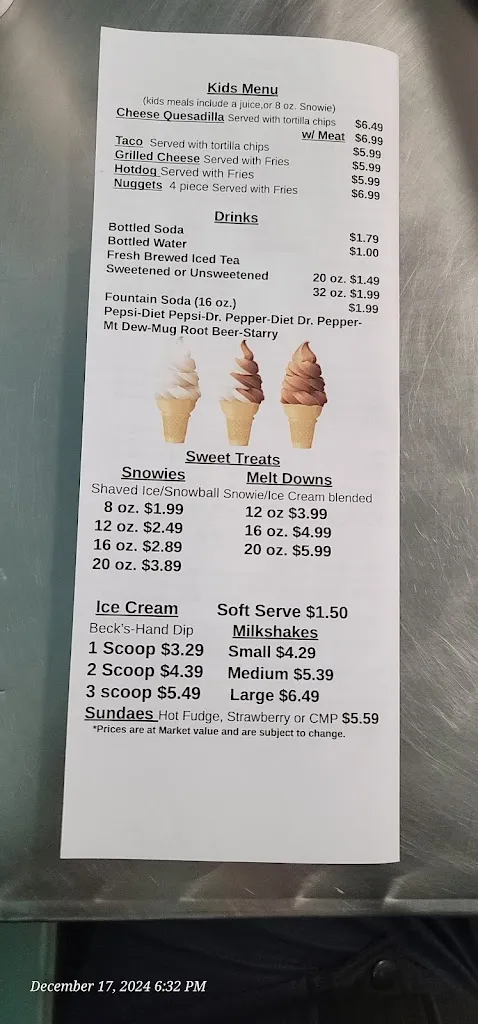 Menu_Glacier Flakes_York, PA_image_old_3