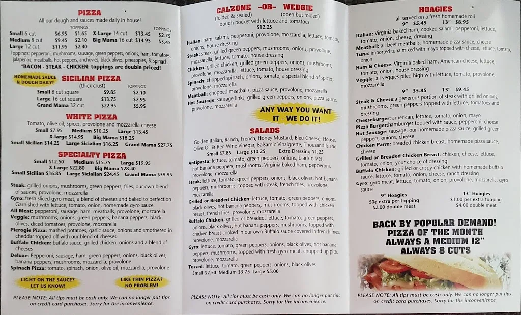 Menu_Mama Pepino's_West Newton, PA_image_old_2