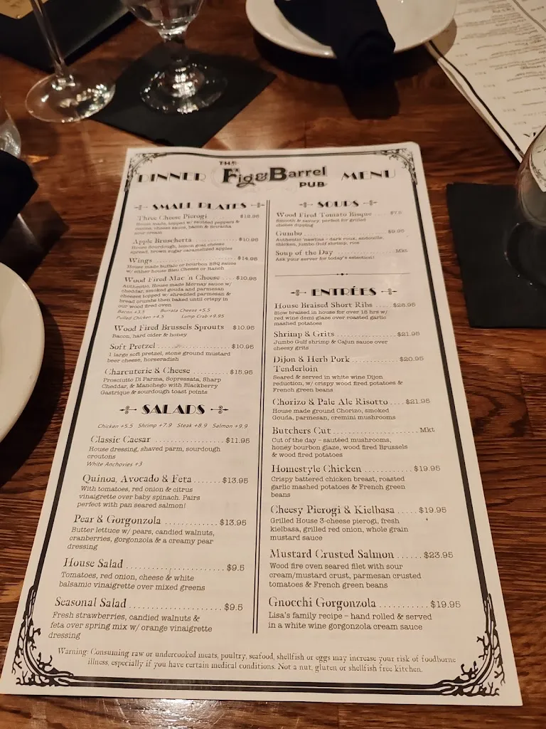 Menu_The Fig & Barrel Pub_York, PA_image_old_1