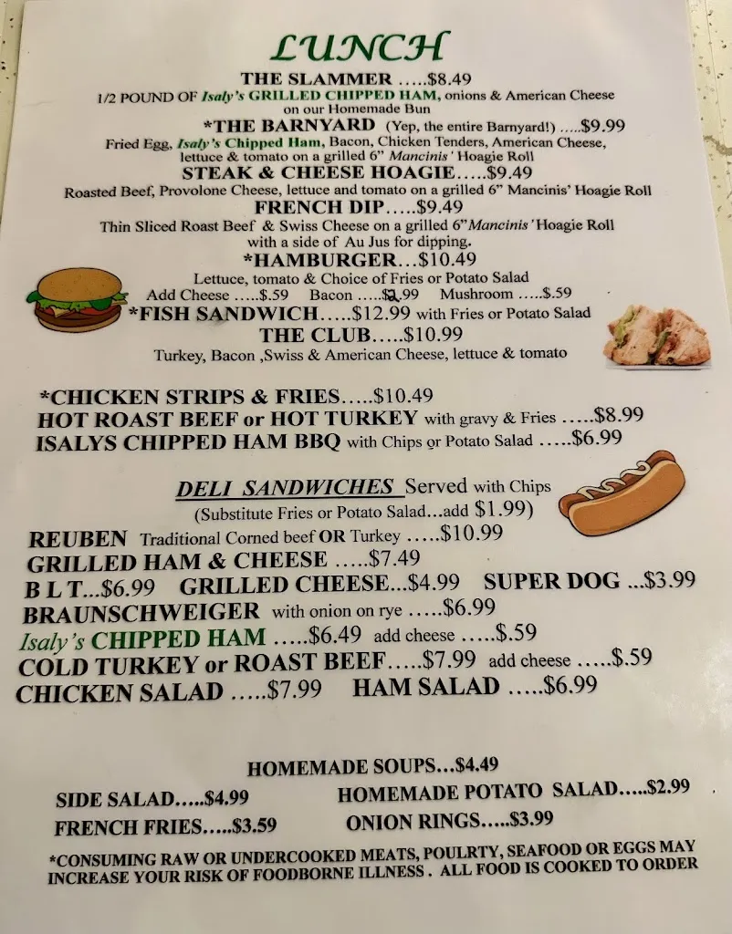Menu_Isaly Co_West View, PA_image_old_3