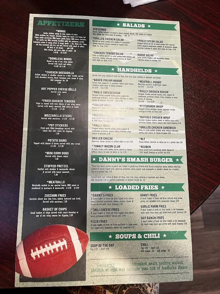 Menu_Danny's Bar & Grill_Pittsburgh, PA_image_old_2