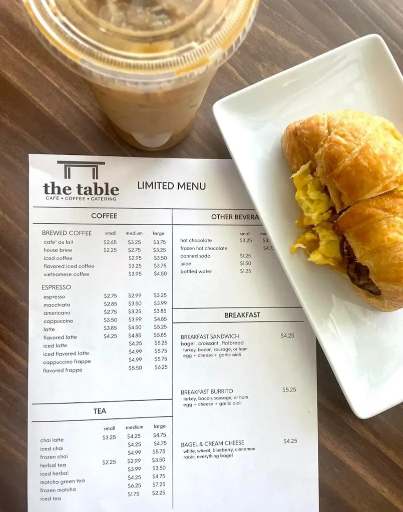 Menu_The Table Cafe’_Luling, LA_image_old_2