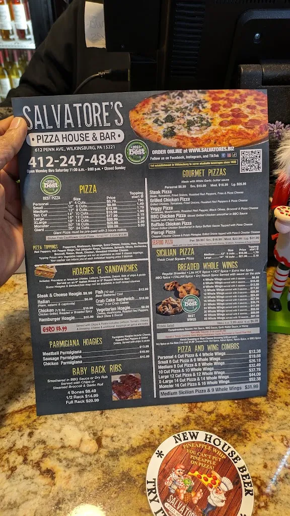Menu_Salvatore's Pizza House_Pittsburgh, PA_image_old_1