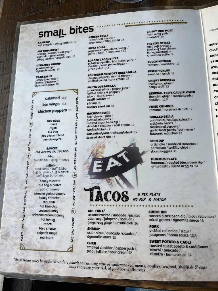 Menu_Dive Bar & Grille (Regent Square)_Pittsburgh, PA_image_old_2