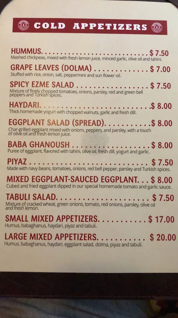 Menu_Bosphorus Mediterranean Cuisine_Pittsburgh, PA_image_old_2