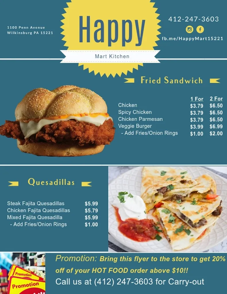 Menu_Happy Mart Kitchen_Pittsburgh, PA_image_old_1