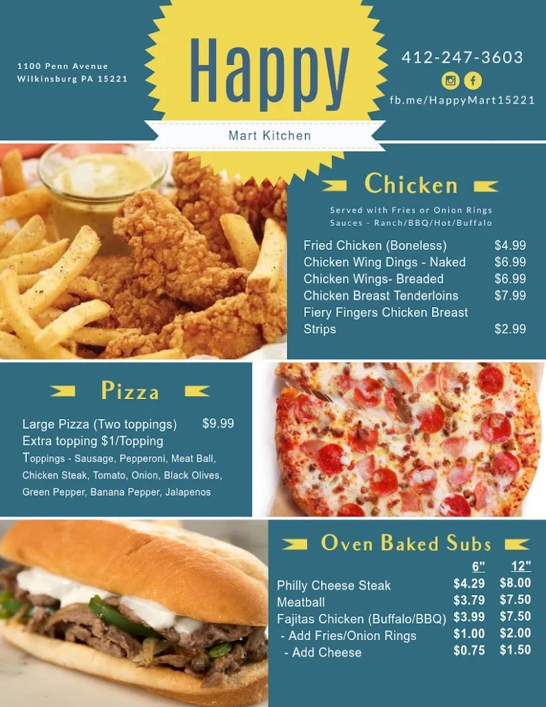 Menu_Happy Mart Kitchen_Pittsburgh, PA_image_old_2