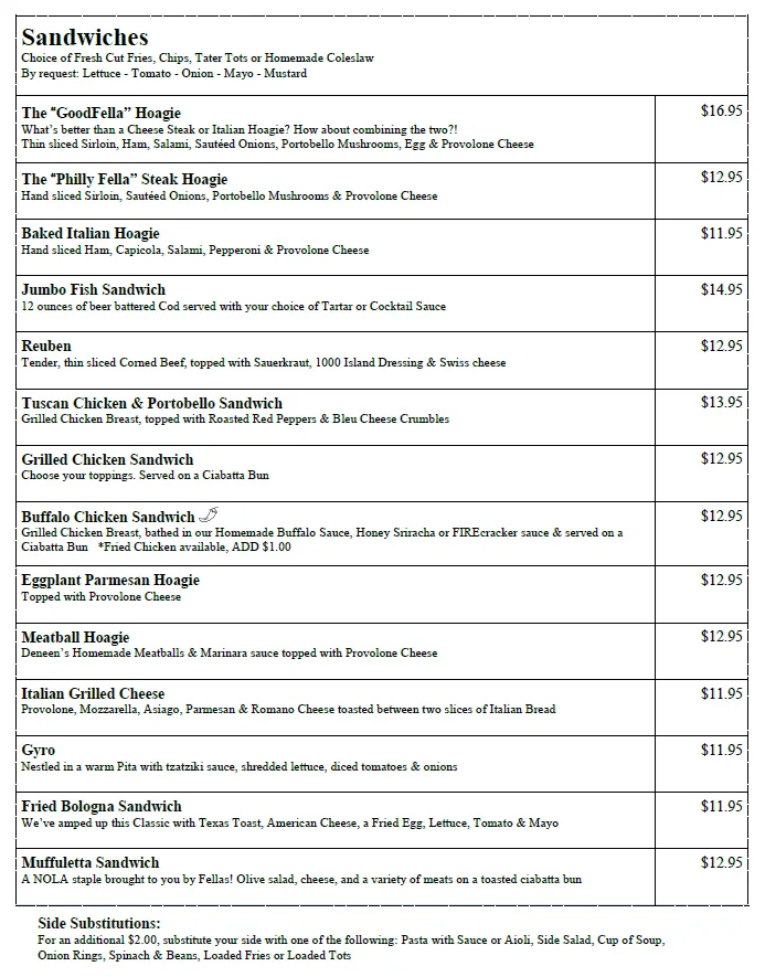 Menu_GoodFellas Restaurant & Tavern_Swissvale, PA_image_old_3