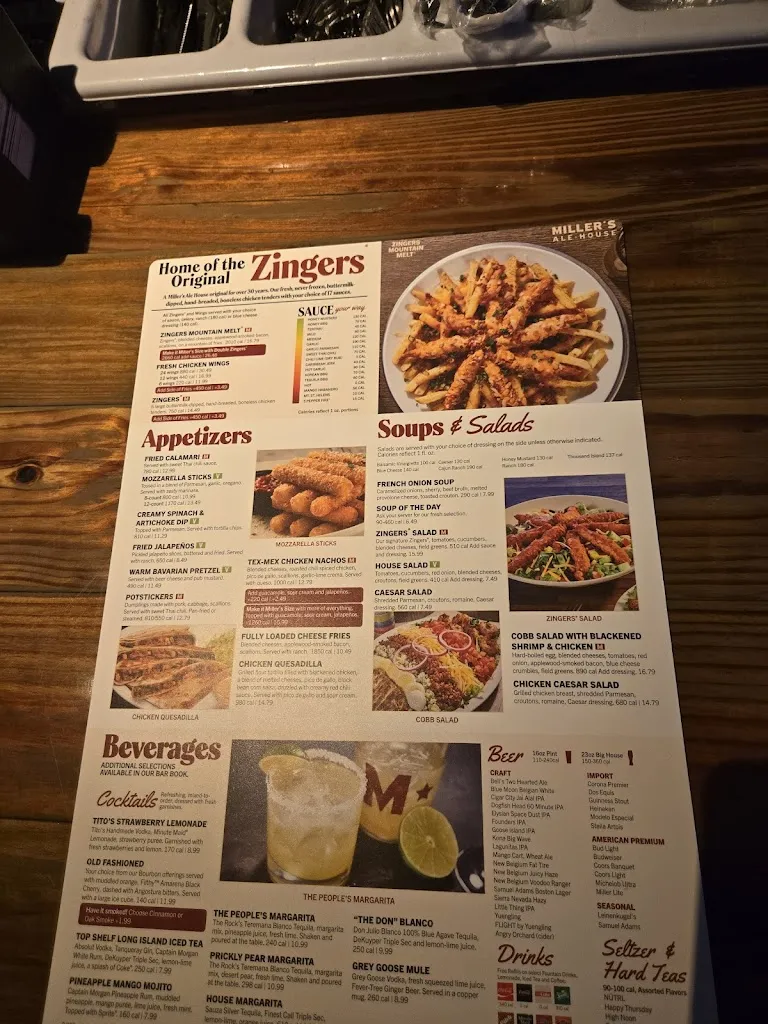 Menu_Miller's Ale House_Wilkes-Barre, PA_image_old_2