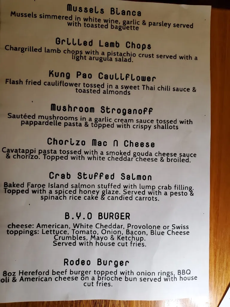Menu_The Down Pour_Wilkes-Barre, PA_image_old_2