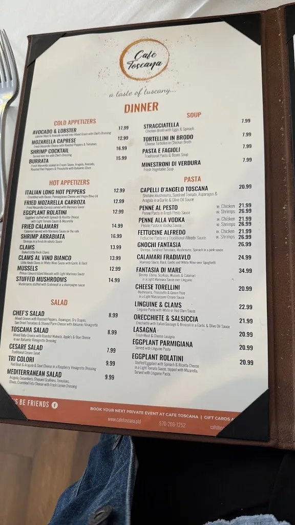 Menu_Cafe Toscana_Wilkes-Barre, PA_image_old_3