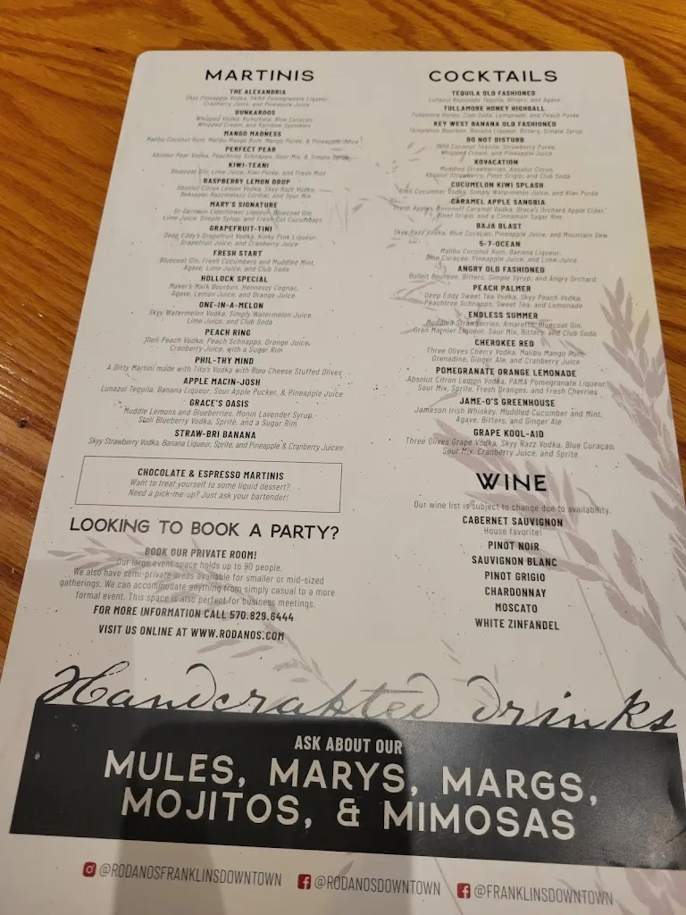 Menu_Rodanos_Wilkes-Barre, PA_image_old_2