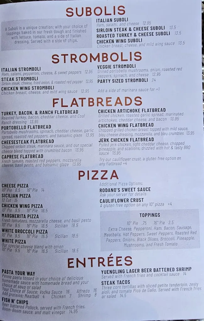 Menu_Franklin's_Wilkes-Barre, PA_image_old_2