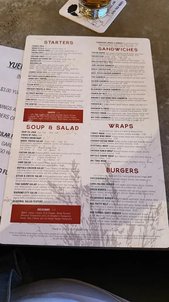 Menu_Franklin's_Wilkes-Barre, PA_image_old_3