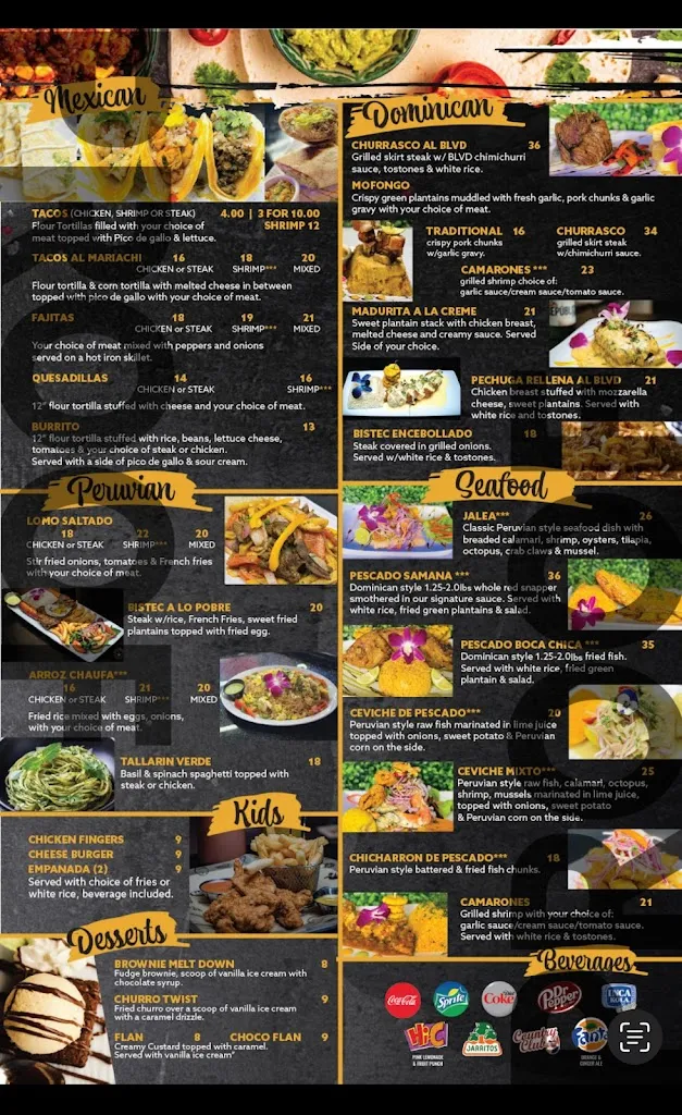 Menu_El Boulevard Latin Cuisine_Wilkes-Barre, PA_image_old_1