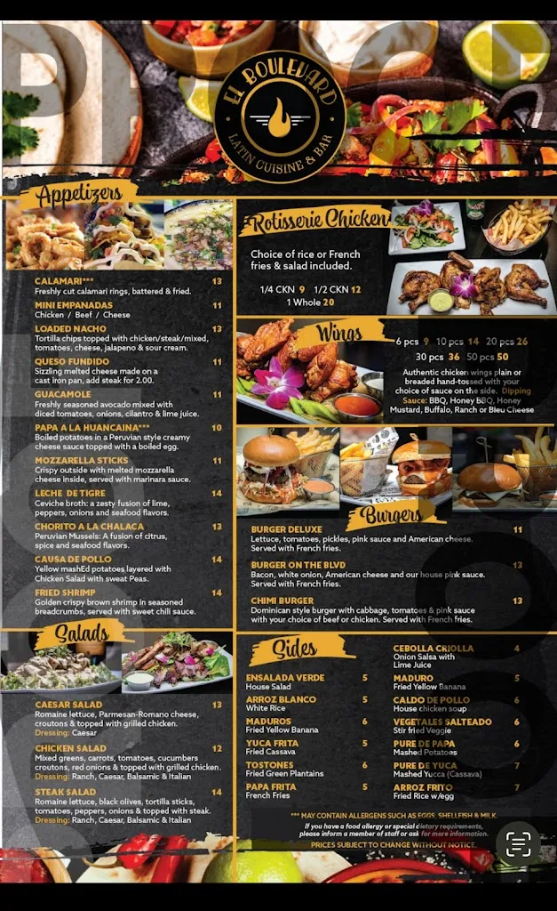 Menu_El Boulevard Latin Cuisine_Wilkes-Barre, PA_image_old_2