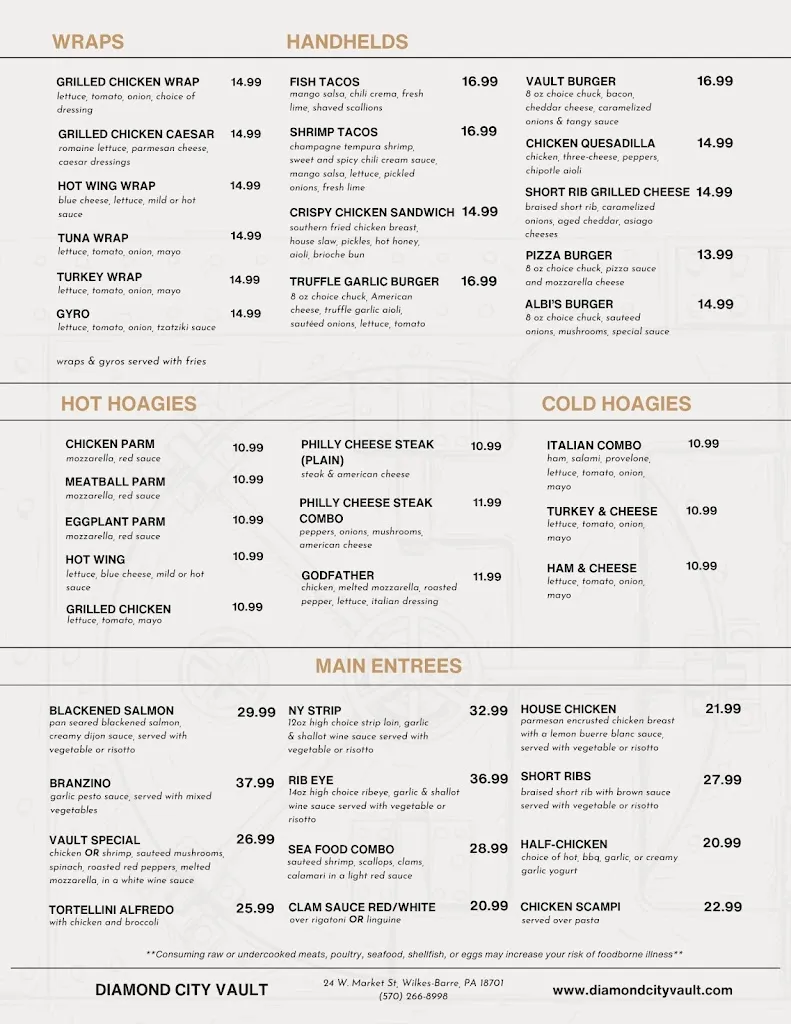 Menu_Diamond City Vault Bar & Grill_Wilkes-Barre, PA_image_old_3