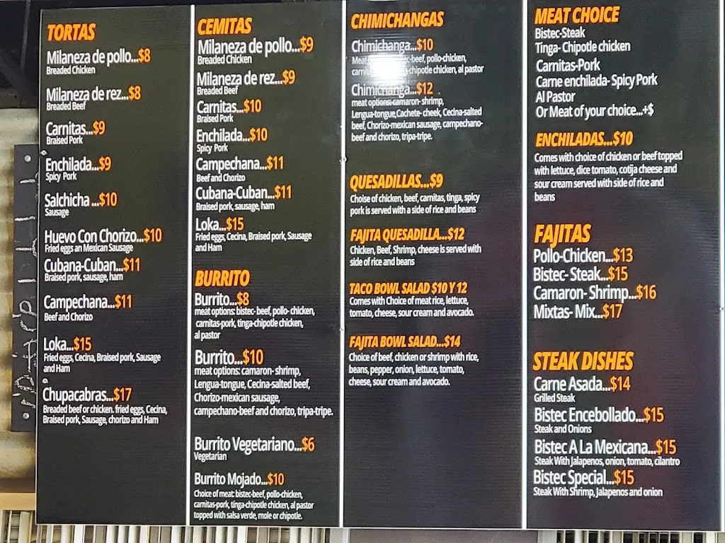 Menu_Taqueria El Paraiso_Wilkes-Barre, PA_image_old_2