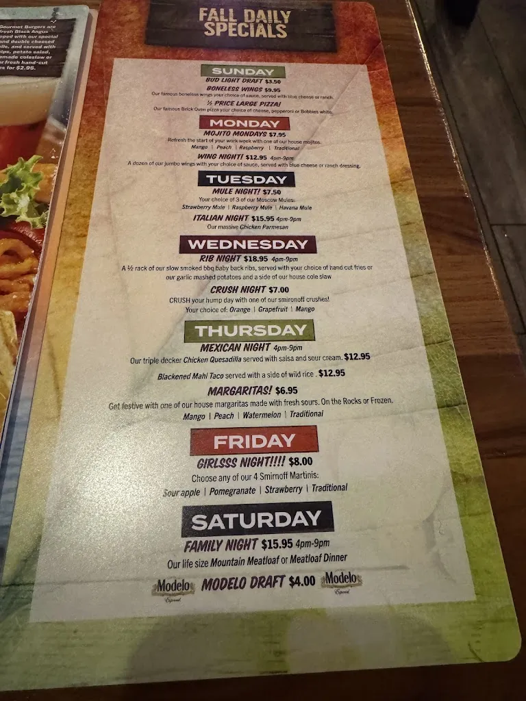 Menu_Dockside Willies_Lemoyne, PA_image_old_2