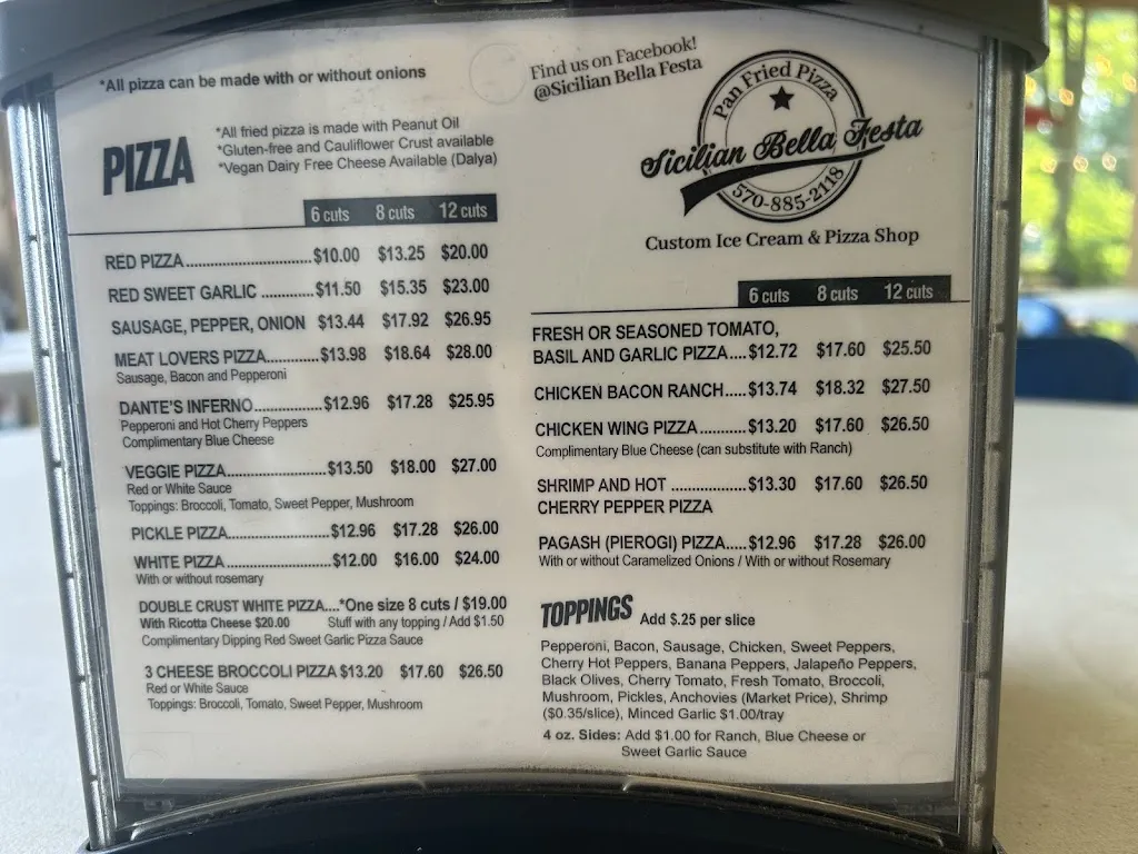 Menu_Sicilian Bella Festa_West Wyoming, PA_image_old_3