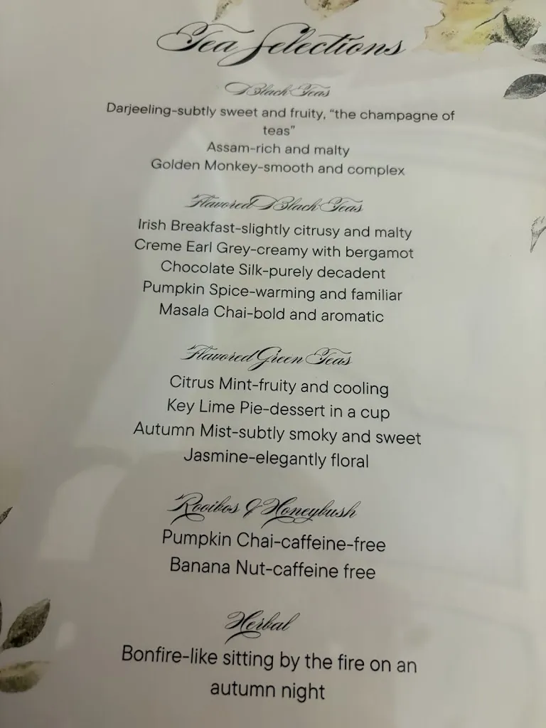 Menu_Snow Blossom Tearoom_Wyoming, PA_image_old_1