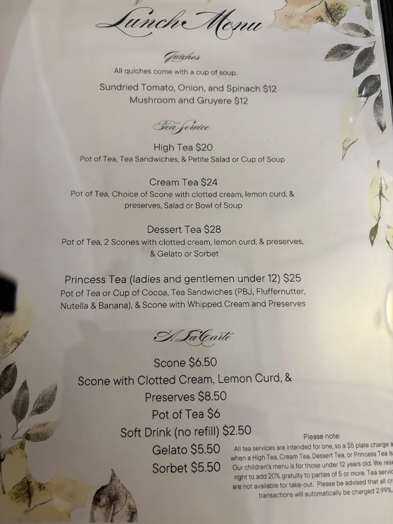 Menu_Snow Blossom Tearoom_Wyoming, PA_image_old_3