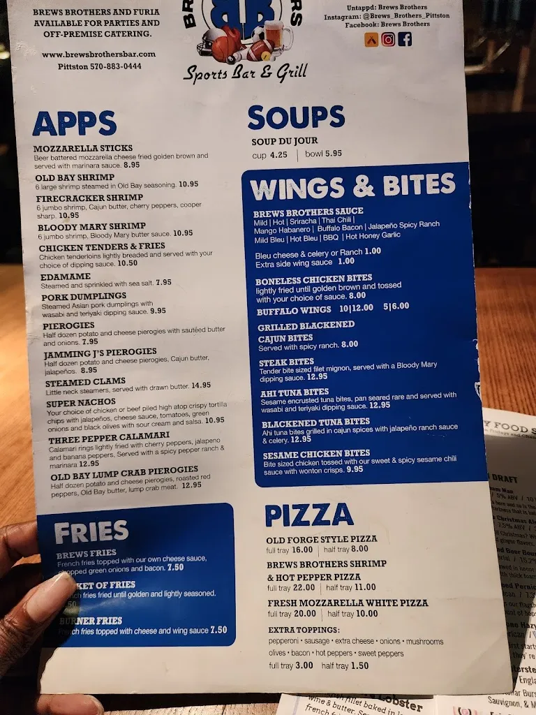 Menu_Brews Brothers_Jenkins Township, PA_image_old_3