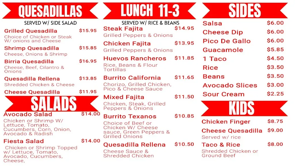 Menu_Taste of Mexico_Wyoming, PA_image_old_2