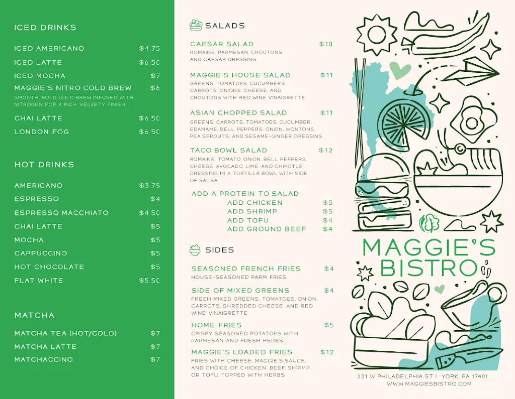 Menu_Maggie's Bistro LLC_York, PA_image_old_1