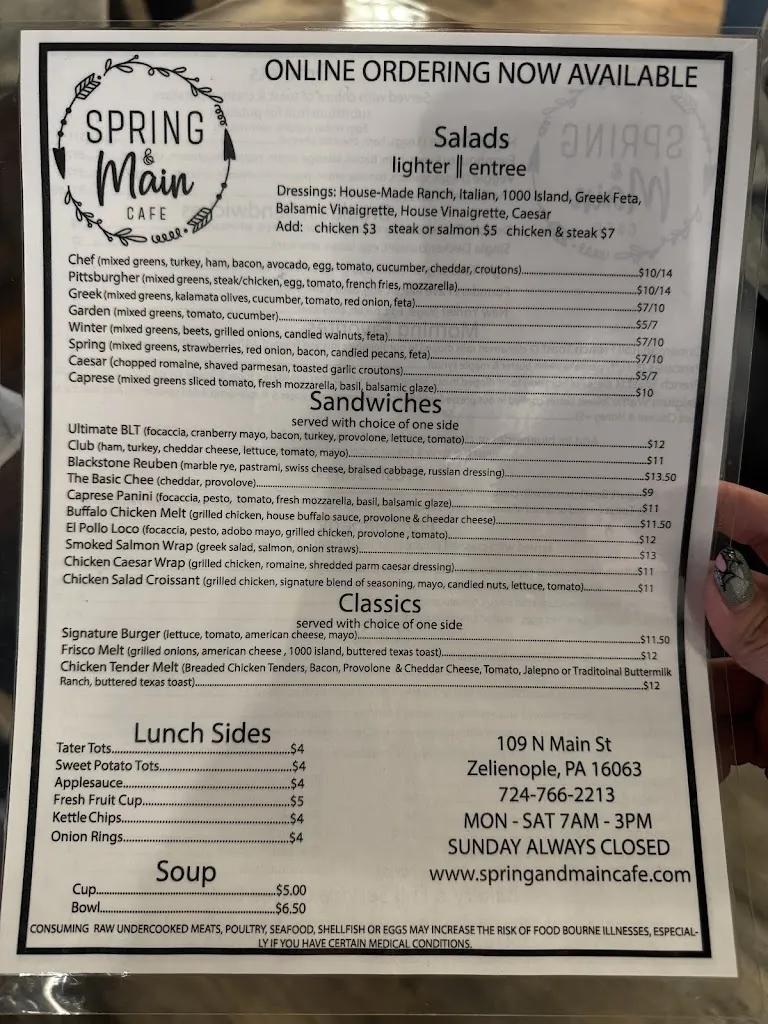 Menu_Spring & Main Café_Zelienople, PA_image_old_3