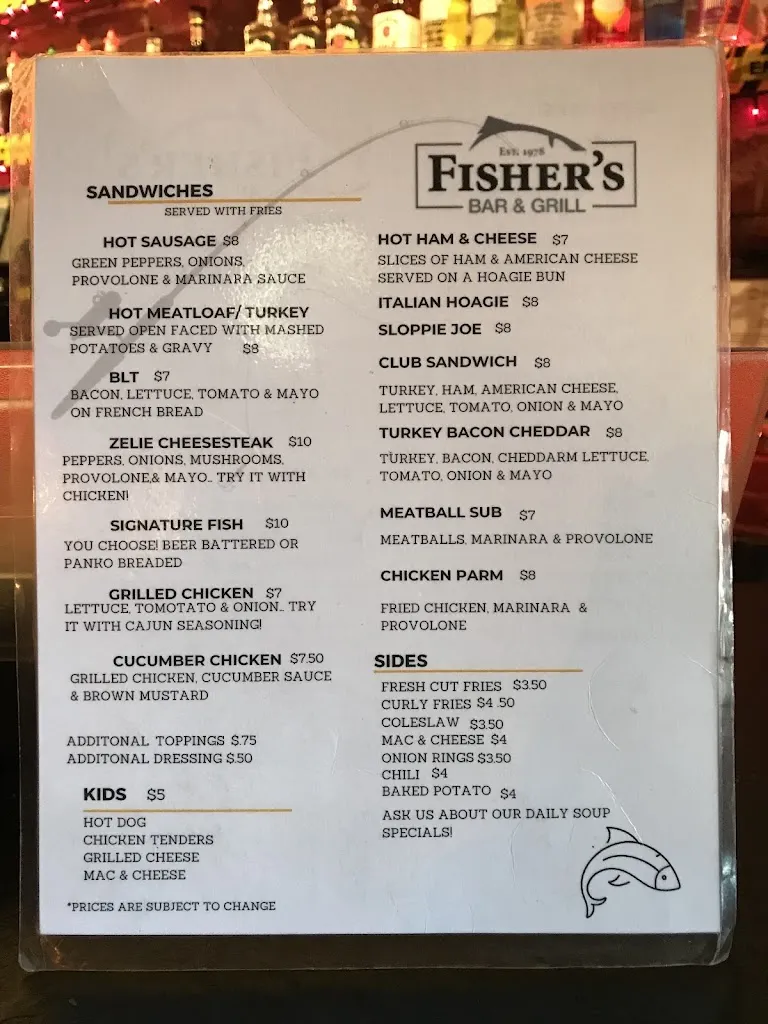 Menu_Fishers Bar And Grill_Zelienople, PA_image_old_3