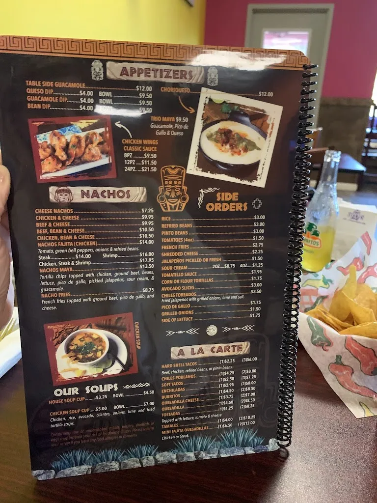 Menu_Los Mayas_Harmony, PA_image_old_2