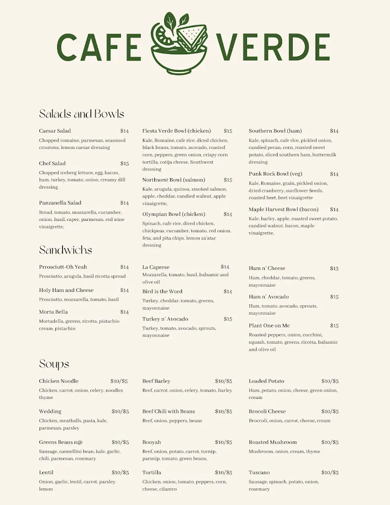 Menu_Cafe Verde_Zelienople, PA_image_old_1